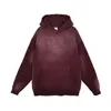 Herrspåriga hoodies tröjor Ströjor man tvättade rippad blekt fleece tjock lös överdimensionerad avslappnad höstvinter toppar 230816
