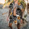Męskie dresy letnie męskie zestawy hawajskie