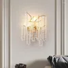 Wall Lamp Modern LED Crystal Lights Branches Sconce For Parlor Bedroom Living Dining Room Gold Home Lamps Bedside G9