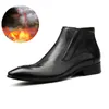 Boots Handmade Brand Men Ankle Boots Luxury Genuine Leather Fashion Designer Black Basic Zipper Pointed Black Formal Mens Warm Boots 230816