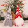 Świąteczne ozdoby ręcznie robione szwedzkie tomte gnomy pluszowe skandynawskie choinki w handa