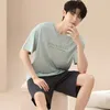 Men's Sleepwear Korean Modal Summer Pajamas For Men Thin Loose Short Sleeve Shorts Can Be Worn Outside Soft Home Service Suit