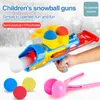 Sports Toys 2IN1 Outdoor Snowball gun Winter Blaster Children Snow play toys Ball Maker tool EVA soft ball er Kid 230816