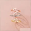 Cluster Rings Trumium V Shaped Women Ring Crown Couple Engagement Designer Copper Jewelry Anniversary Gifts Trendy Fashion Drop Delive Dhmff