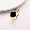 Fyra Leaf Charm Ring Clover Designer ringer med fyra-blad-charm-Ring-Clover-designer-ringar Ring Designer New Love Ring Luxury Jewelry Gold Ring for Women Titanium