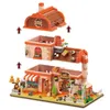 Blocks Creative Lime Tea Shop Chocolate Workshop Model Building Blocks City Street View Food Store Mini B With Figures Toys Gifts R230817