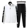 Herren -Trailsuiten 2023 Tracksuit Stand Kragenjacke Hose Zwei Peice -Sets Fashion Patchwork Anzug Sport Hip Hop Herren Kleidung