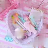 Storage Baskets Creative Hand-woven Straw Basket Desktop Pink Heart-shaped Square Fruit Candy Rattan Cute Food Sundry Container
