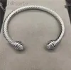 Mujer cable brazalete perla cristal diseñador pulseras para damas plateado plata creativa joyería retorcida mujer brazalete pulsera hombres día de San Valentín presente ZB026 E23