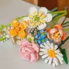 Blokken geassembleerde bouwstenen Bloem Kleine deeltjes Flower Bouquet Girls 'geschenken R230817