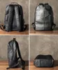 Schultaschen hochwertige Mode echte Leder -Rucksack -Rucksack -Beutel Studententasche täglich männlicher Rucksack großer Rucksack Black 230817