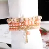 Strand Boho Kadın Mavi Boncuklu Bileklik Seti Yaz Takı Pulseras Feminina Moda Zinciri Pubsel Kristal Boncuklar Aksesuarlar