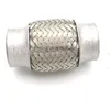 38x123mm aço inoxidável Tubo de exaustão flexível de escape duplo conector flexor tubo de solda Tubo de junta para silenciador