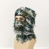 Beanieskull Caps Hip Hop Tassel Balaclava Volledige hoes Ski Mask Trend Gebreide camouflage Hoofddeksel Unisex Y2K Gebreide hoed Face Mask voor vrouwen Men 230816