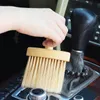 Car Cleaning Brush Auto Dashboard Door Seat Air Outlet Detailing Duster Solid Wood Universal Soft Bristles Wooden Brushes