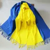 Halsdukar designer ukraine flagga halsduk kvinnor lyx varumärke kashmir sjalar och wraps vinter ukrainska filt halsdukar Tassels 230817