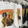 T-shirty męskie dobrej jakości hip hop rap dredy portret mody koszule męskie streetwear długie rękawy Kobiety Koszulka Koszulka umyta ponadwymiarowa koszulka