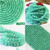 Autres perles Stone Natural Amazonite Jades Chalcedony 2x4mm 4x6 mm 5x8 mm Facet Rondelle Abacus Charmes lâches bijoux faisant 15b155 Drop Dhknn