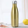 17oz colored stainless steel cola shape bottle with lid cup double wall vacuum insulated cup portable water bottle Olkaw