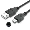 MINI USB V3 Type A T Cable S4 Micro V8 cables 80cm OD 3.4 5pin usb data sync charger Cord for Samsung android phones PS3 PS4 Wireless Controller Fans