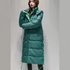 QNPQYX Parka moda invernale Nuovo cappotto imbottito a maniche lunghe con cappuccio di media lunghezza sciolto e ispessito caldo pied de poule cappotto da donna marea