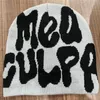 mea culpa hatt trendiga vinter hattar designers kvinnor mens beanie culpas street casual hiphop ull par gorro röd blå svart skalle möss designer y2k stil mz09