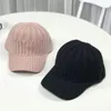 Caps de bola Ruhao Menas de malha feminina Capfeta de inverno para mulheres meninas Snapback Hat Slita Color Solid Listrada