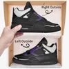 DIY Anpassade basketskor Mens och Womens Classic Domineering All Black and Purple Interwoven Trainers Outdoor Sports 36-46