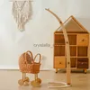 Lets Make Wood Baby Crib Floor Stand Hanging Bell Toy Bracket Music Box Bell Holder For Spädbarn Crib Toy Gift HKD230817