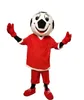 Immagini vere di alta qualità calda Deluxe Red Football Mascot Costume Cartoon Dimensioni per adulti Spedizione gratuita