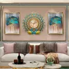 Wall Clocks Chinese Style Living Room Decoration Clock Atmosphere Background Modern Painting Dining