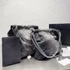denim designer väska designer grand shopping väska på rese kvinna sling kroppsväska dyraste handväska med silverkedja gabrielle quilted