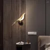 Wall Lamp Nordic Creative LED Lights Aluminum Alloy Magpie Bird Sconces Bedside Living Room Bedroom Home Decor Lamps