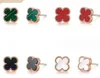 Designer earring classic four leaf clover earrings Stud Multiple Colors earring Luxury designer jewelry for women Valentine Day gift for girlfriend