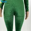 Jumpsuits für Frauen Rolmers VeloR Hosen Frauen dünne elastische Jumpsuit eleganter Langarm Strampler Frühling Winter Einteil