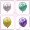 Feestdecoratie 50 stks 10 inch latex gouden ronde ballon ballonnen stevige kleur gelukkige verjaardag jubileum decor drop levering home tuin dhfyx