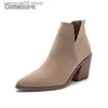 Сапоги Comemore Casual Western Cowboy Angle Boots Women Women Cowgirl Booties короткие казаки для бота на высоких каблуках удобная женская обувь T230817