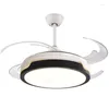 Ceiling Fan Led Pendant Lamp Light Chandelier Control Invisible Household Modern Simple Living Room Bed Dining