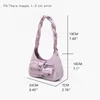 Вечерние сумки mabula y2k розовая джинсовая сумка для плеча для женщин мульти -карманы панк -салон для подмышки с большой цепью сумочка 230817 230817
