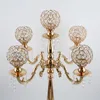 Candle Holders Top Rated 1 Lot 4pcs 76 Cm Height 5-arms Metal Gold Candelabras With Crystal Pendants Wedding Holder Event Centerpiece