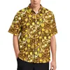Camisas casuais masculinas Tysonia Sun Bloups Male Retro Gold Suns Impressão Hawaiian Mantebida Custom Elegante Ensino de praia Idéia de presente de camisa de praia