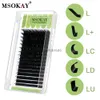 False Eyelashes MSOKAY L/L+/LC/LD/LU(M) Curl False Eyelash Extension 8-15 Mix Korea Matt Black Silk Mink Individual Lashes Faux Cils Maquillage HKD230817