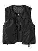 Mäns västar Autumn Fashion Trendy Vest Punk High Street Casual Design Black Wind Sleeveless Jacket Men