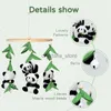 Panda Bed Bell Baby Rattle Toy 0-12 Months Wooden On The Bed Newborn Music Box Bed Bell Hanging Toys Crib Decoration Gift HKD230817