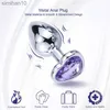 Toys anal 3 Taille Heart Plug anal en acier inoxydable Crystal anal bougie métallique Plugle Stimulateur de sexe anal