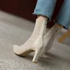 Boots Women's Boots Autumn Winter Stretch Fabric Sock Mid-calf Boots Sexy Ladies Thin High Heels Shoes Pointed Toe Female Pumps 230816