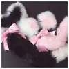 Anal Toys Fox Tail Bow Metal Butt Anal Plug Cute Bow-Knot Soft Cat Ears Headbands Erotic Cosplay Accessories Adult Sex Toys For Couples HKD230816