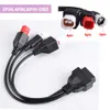 Para motocicleta Yamaha 3pin/4pin Honda 6pin OBD O diagnóstico CANBUS CONECTOR CABO OBD2 3 IN1 Adaptador de cabo do plugue