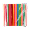 Tazas desechables pajitas 100pcs de plástico colorido grande beber para burbujas de perlas té té batido suministros de fiesta accesorios de barra