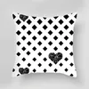 Pillow Case Nordic minimalist geometric black and white polyester cushion cover for home living room sofa car decoration case 45x45cm HKD230817